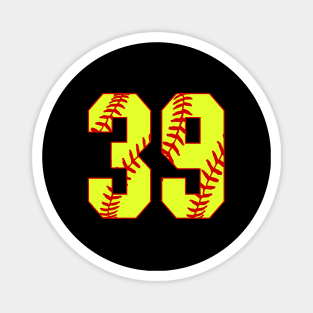 Fastpitch Softball Number 39 #39 Softball Shirt Jersey Uniform Favorite Player Biggest Fan Magnet